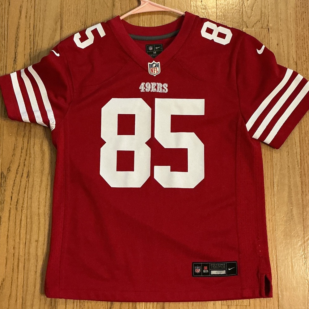 Kids Red Kittle 49ers Jersey with White Details